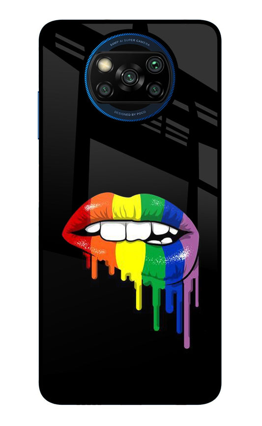 Lips Biting Poco X3/X3 Pro Glass Case