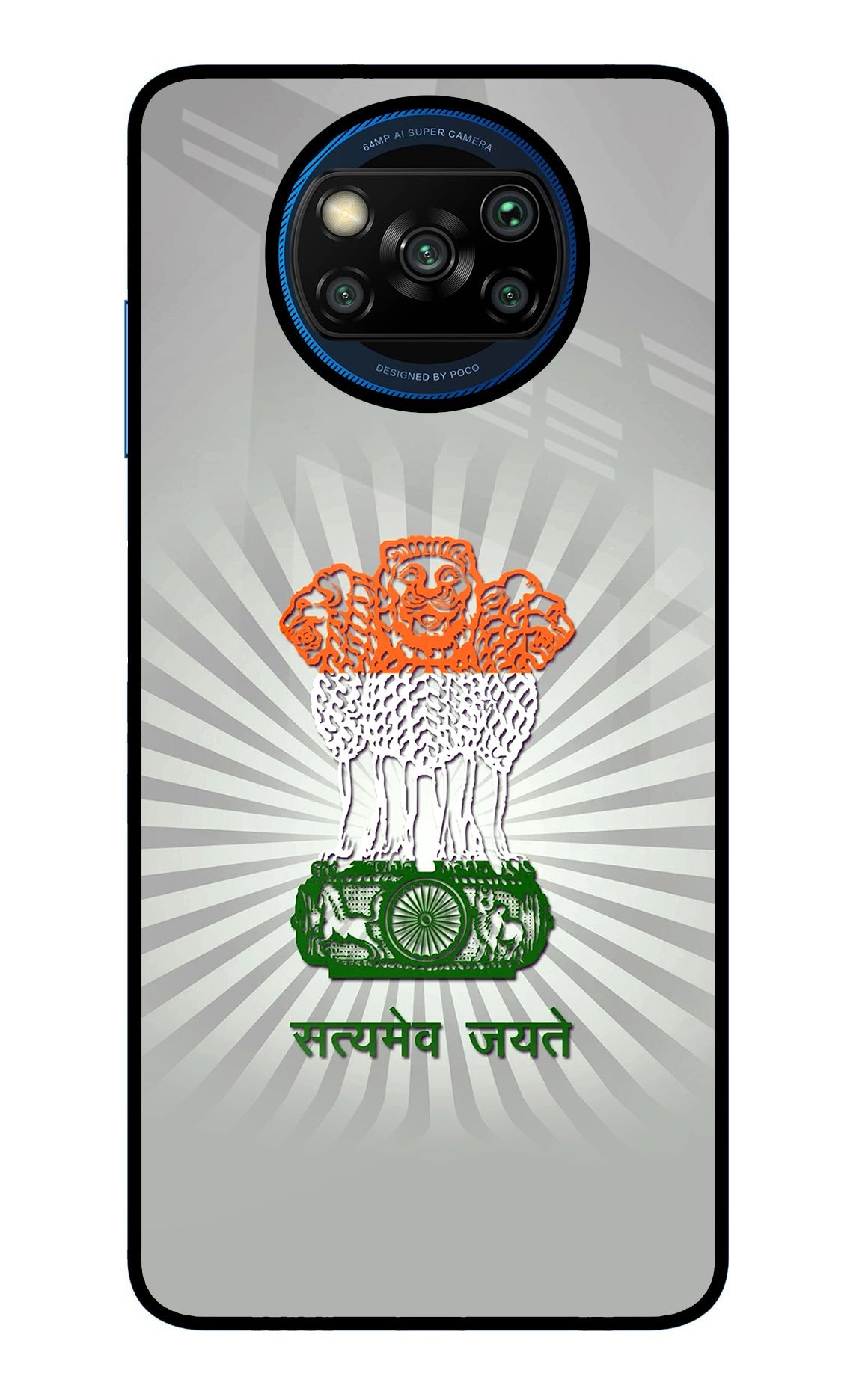 Satyamev Jayate Art Poco X3/X3 Pro Glass Case