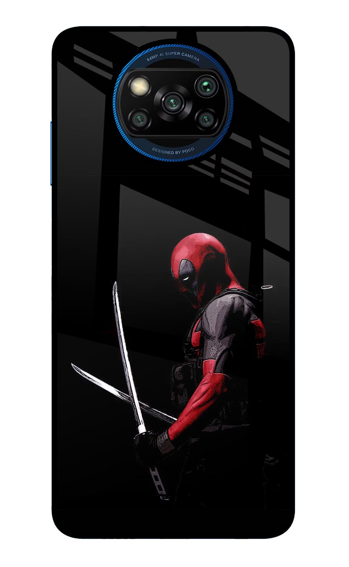 Deadpool Poco X3/X3 Pro Glass Case Back Cover by Casekaro