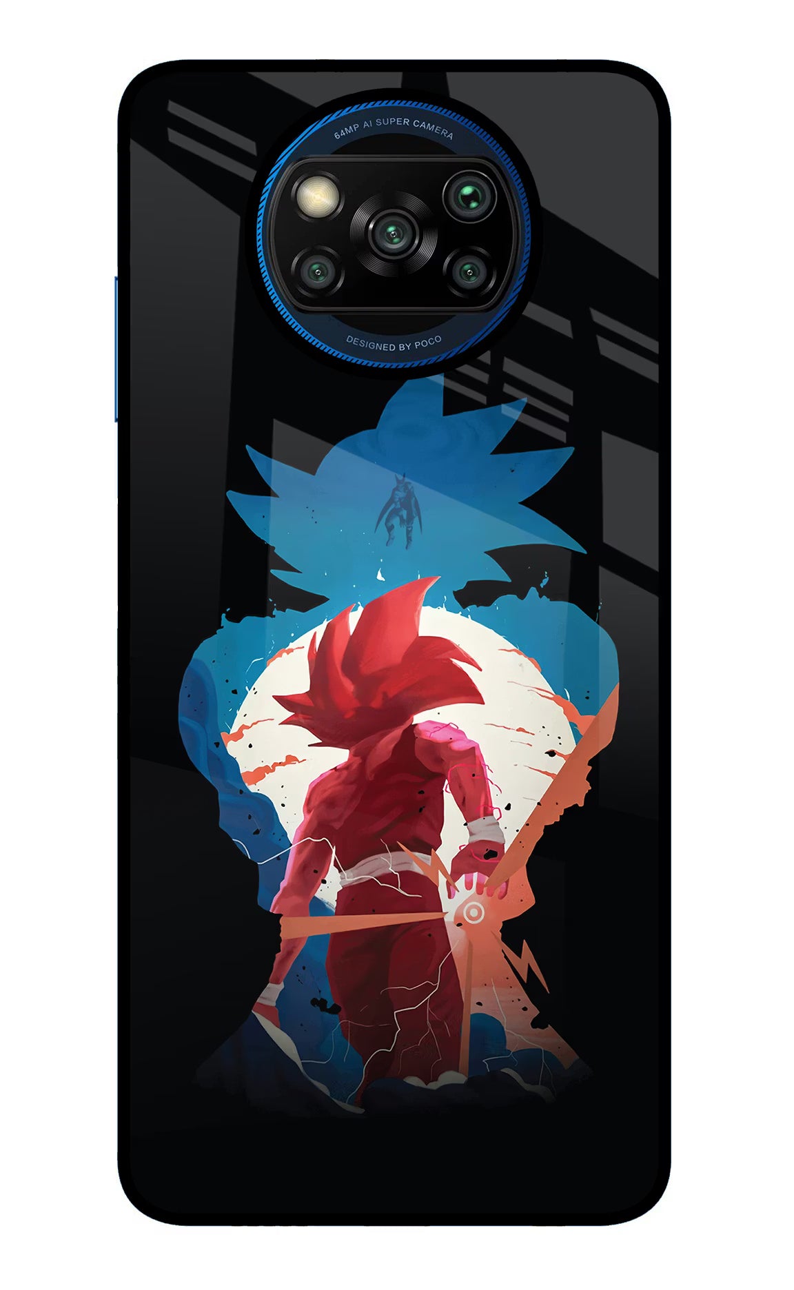 Goku Poco X3/X3 Pro Glass Case Back Cover by Casekaro