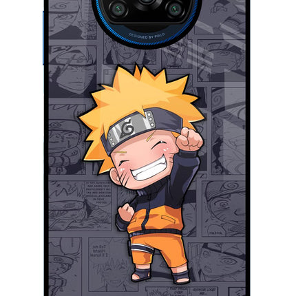 Chota Naruto Poco X3/X3 Pro Glass Case Back Cover by Casekaro