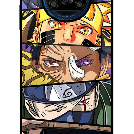 Naruto Character Poco X3/X3 Pro Glass Case Back Cover by Casekaro