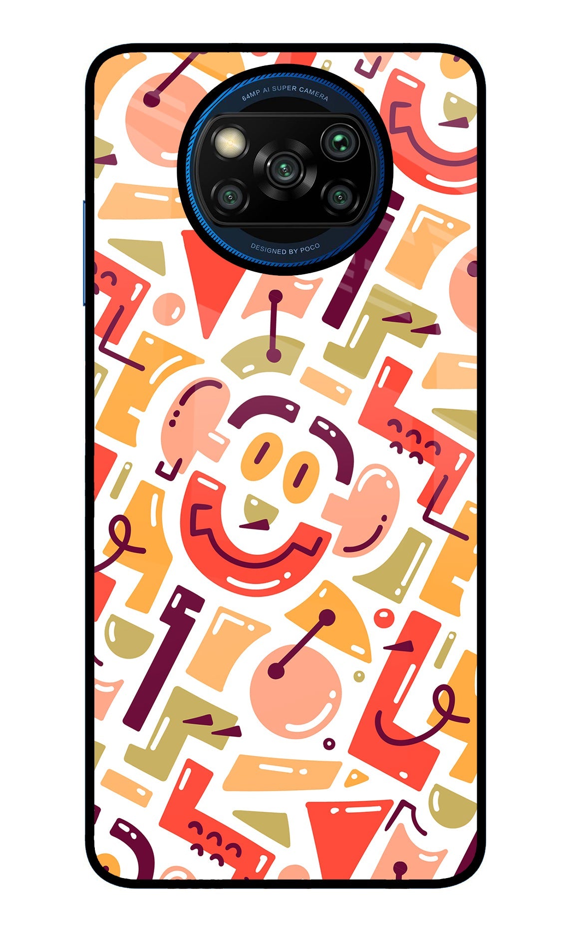 Doodle Pattern Poco X3/X3 Pro Glass Case