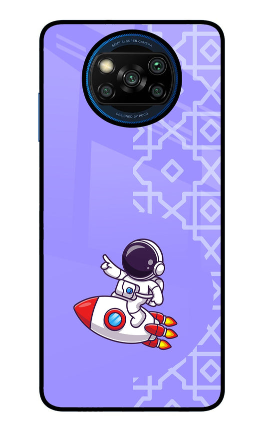 Cute Astronaut Poco X3/X3 Pro Glass Case