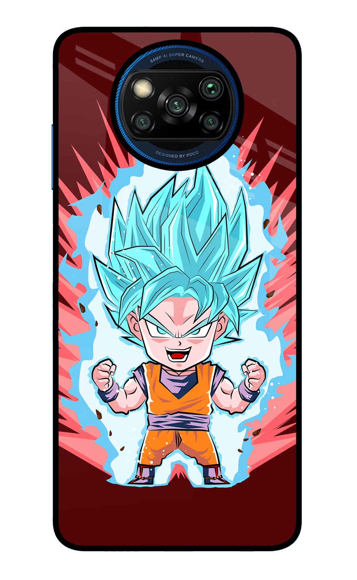 Goku Little Poco X3/X3 Pro Glass Case