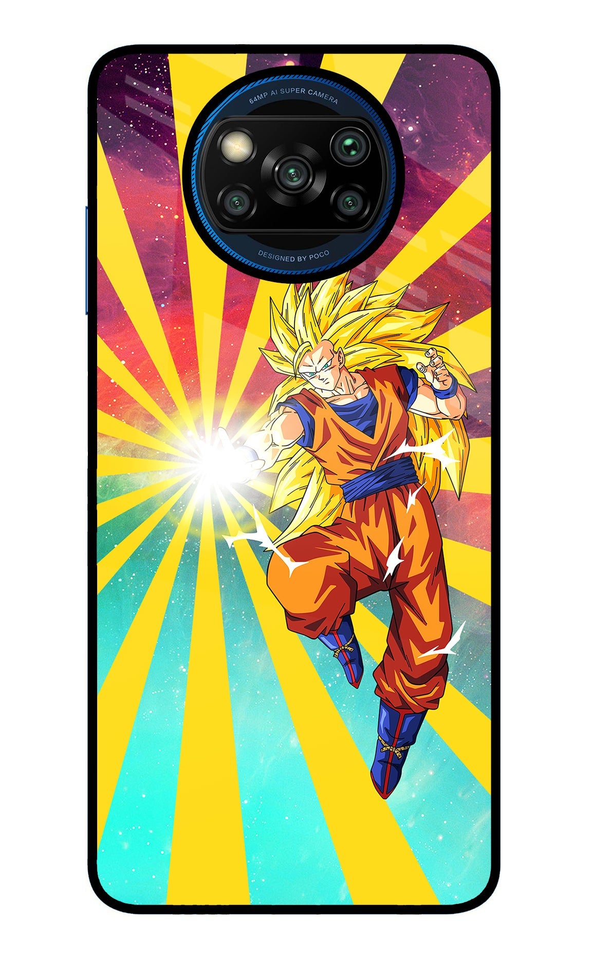 Goku Super Saiyan Poco X3/X3 Pro Glass Case