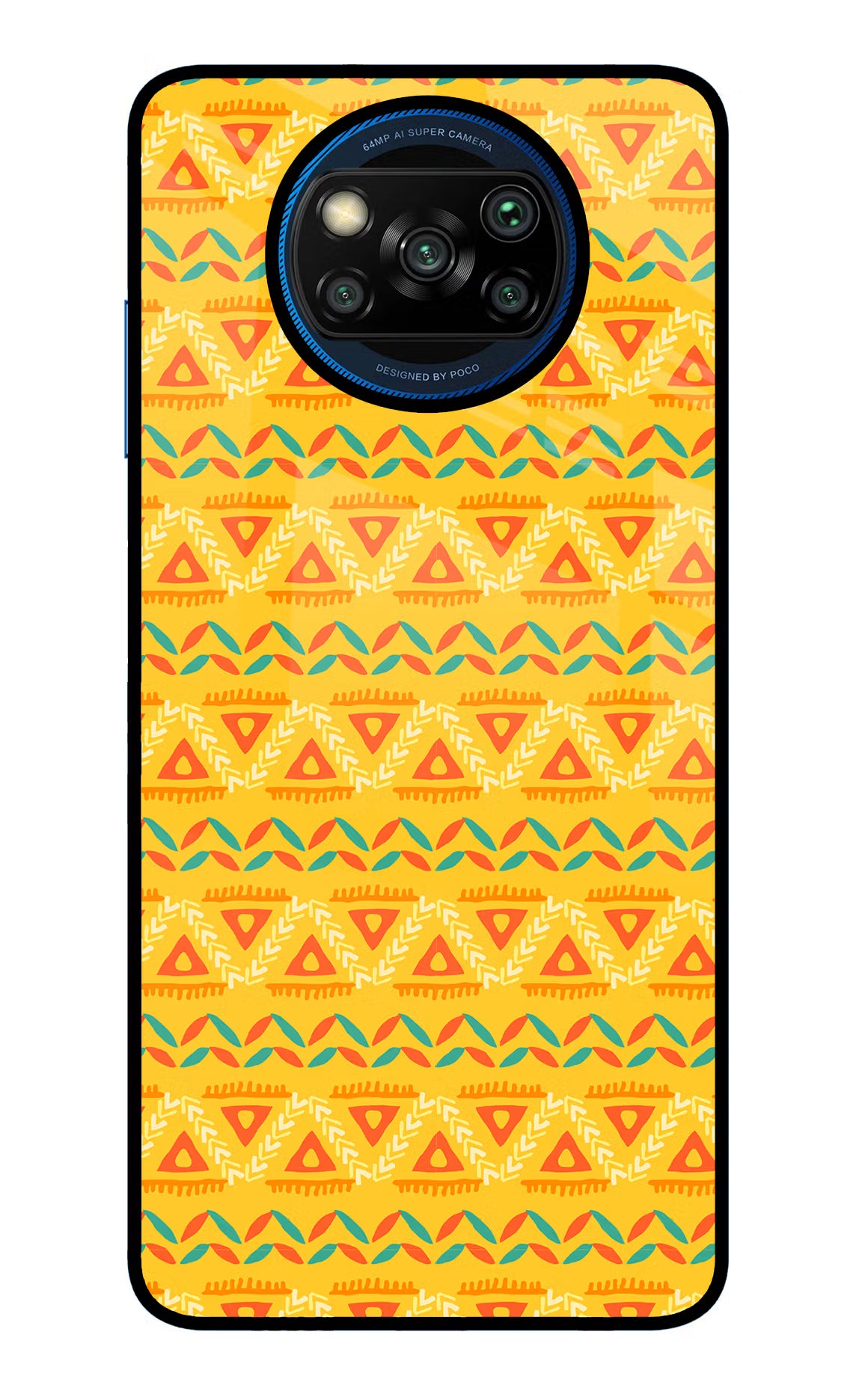 Tribal Pattern Poco X3/X3 Pro Glass Case