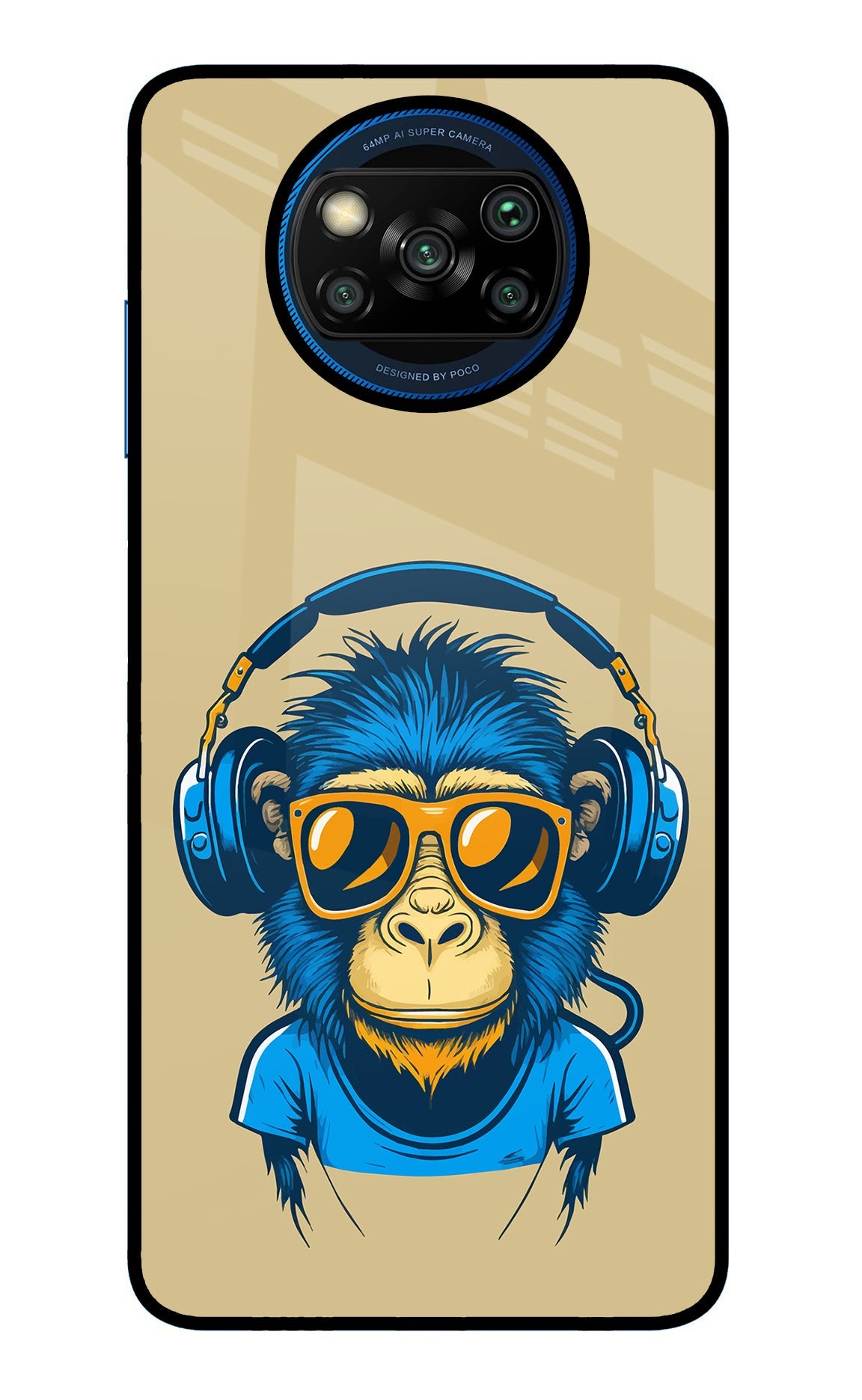 Monkey Headphone Poco X3/X3 Pro Glass Case