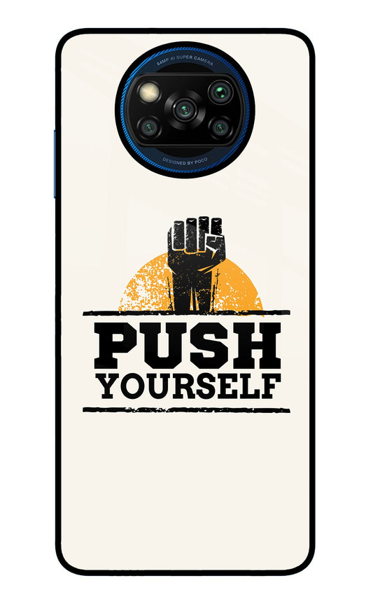 Push Yourself Poco X3/X3 Pro Glass Case