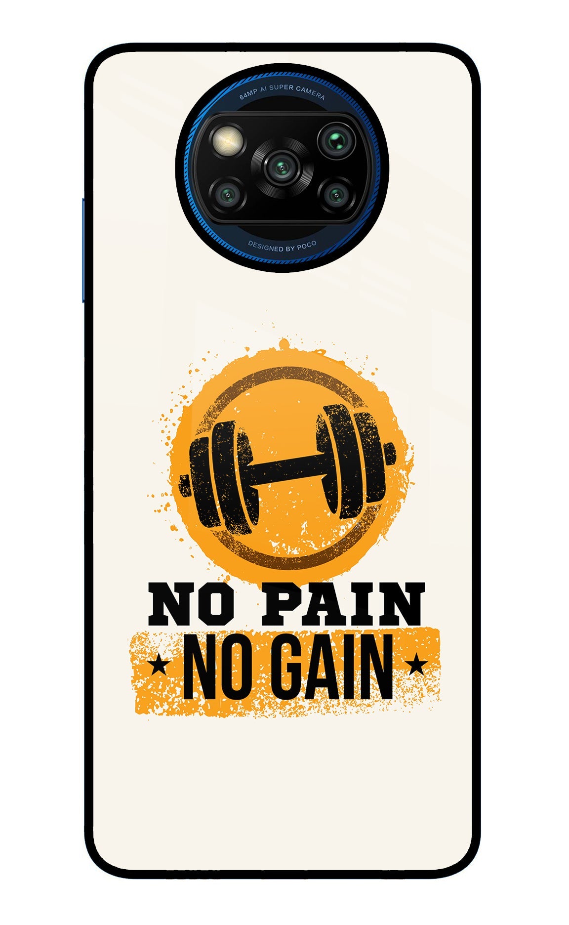 No Pain No Gain Poco X3/X3 Pro Back Cover