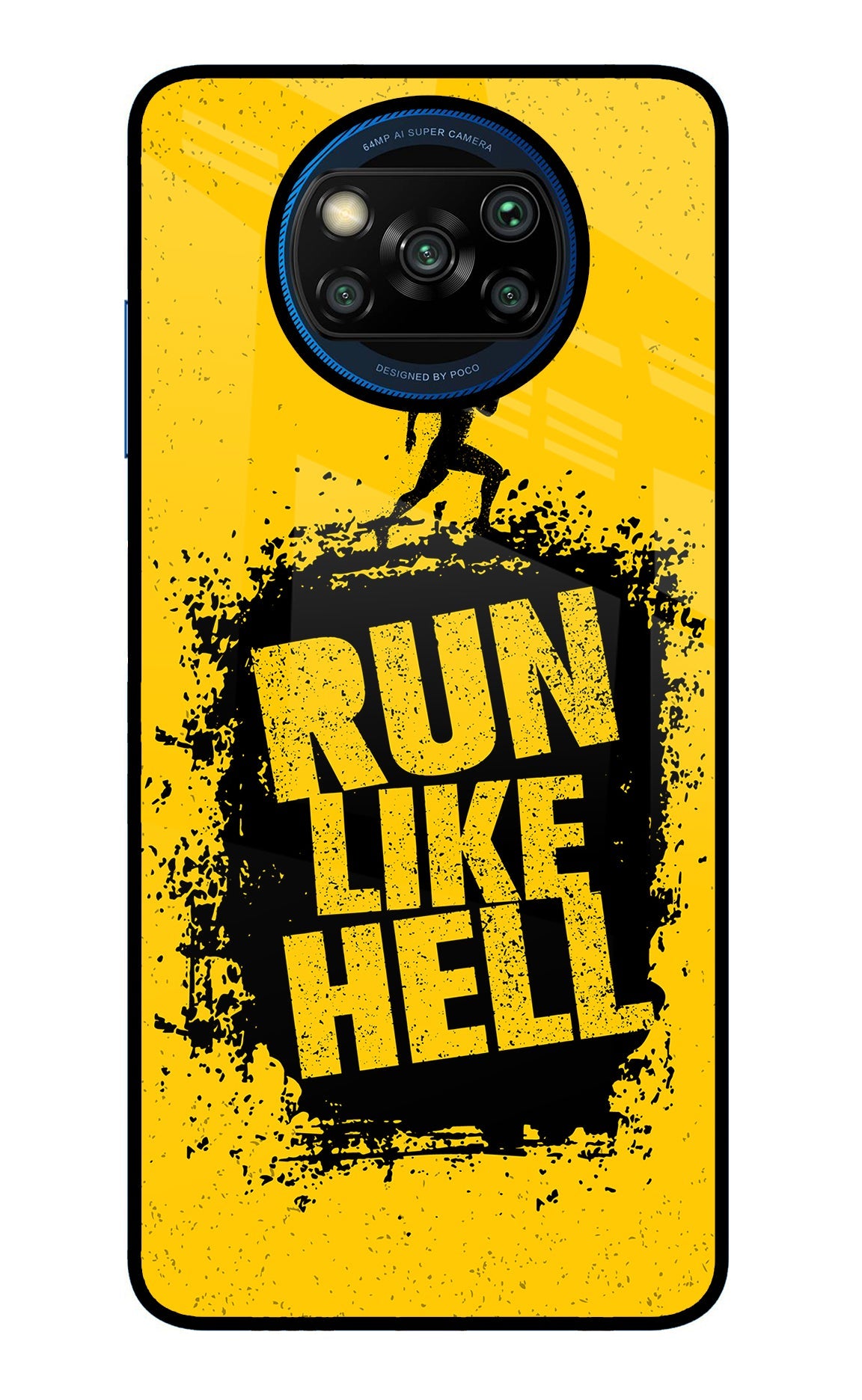 Run Like Hell Poco X3/X3 Pro Glass Case