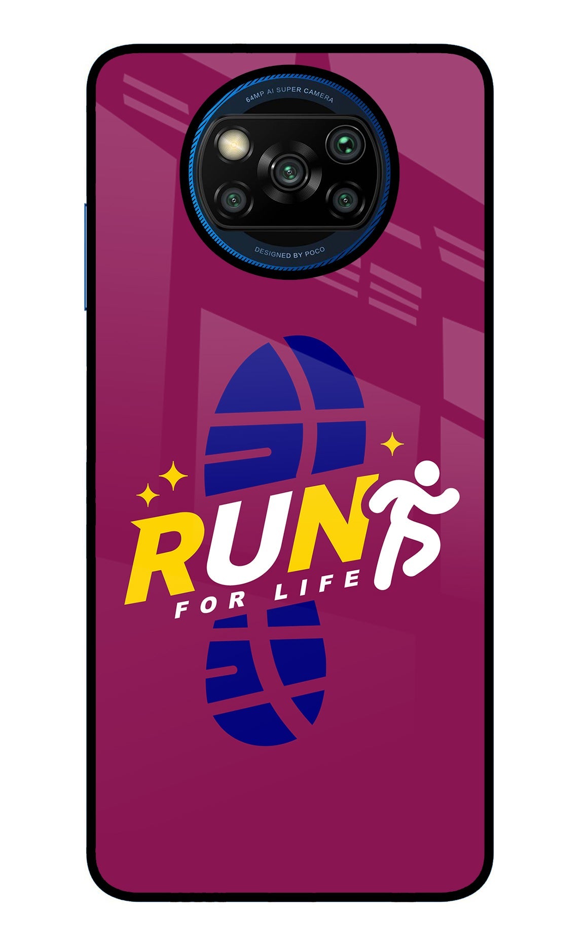 Run for Life Poco X3/X3 Pro Glass Case