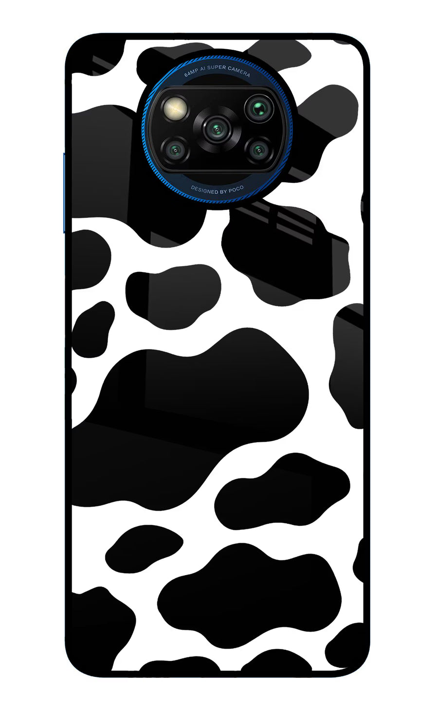 Cow Spots Poco X3/X3 Pro Back Cover, Glass case