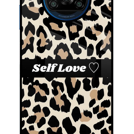 Leopard Print Self Love Poco X3/X3 Pro Glass Case