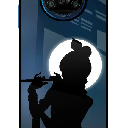 Shri Krishna Silhouette Poco X3/X3 Pro Glass Case