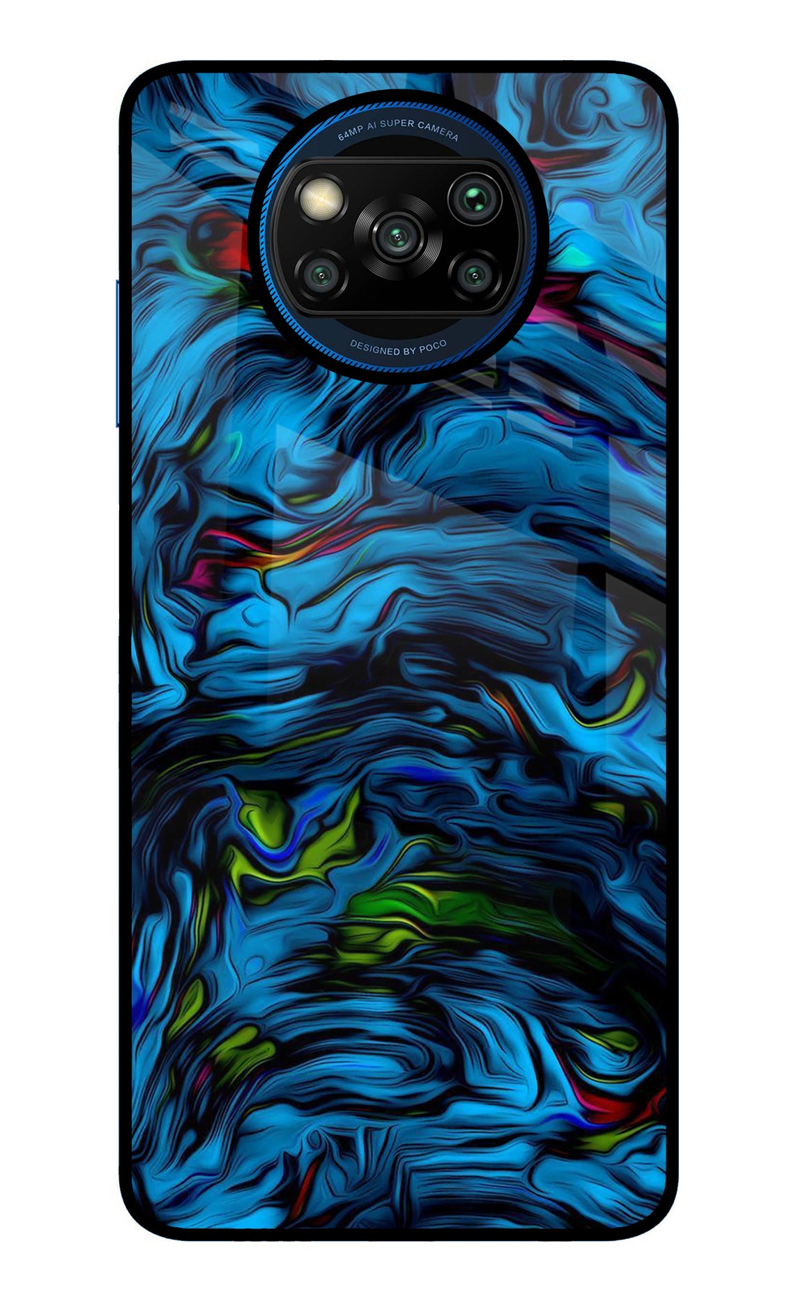 Dark Blue Abstract Poco X3/X3 Pro Back Cover