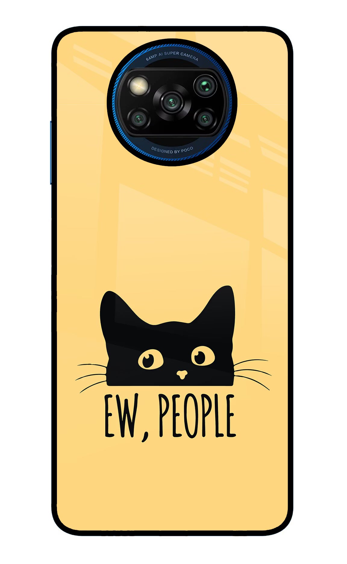 Ew People Catitude Poco X3/X3 Pro Glass Case