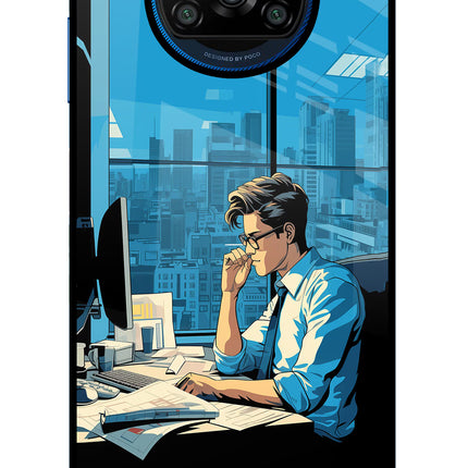 Focused Hustler (AI Generated) Poco X3/X3 Pro Glass Case