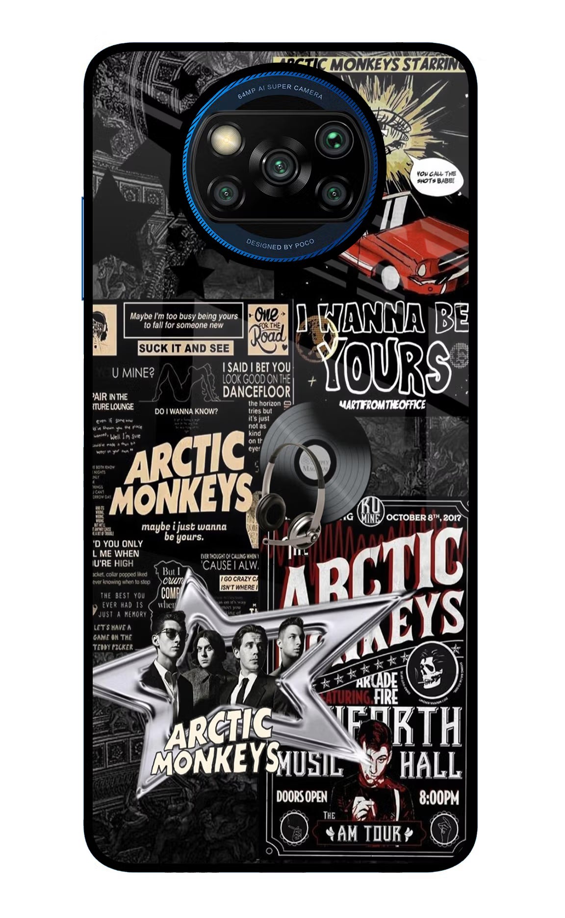 Arctic Monkeys Poco X3/X3 Pro Glass Case Back Cover by Casekaro