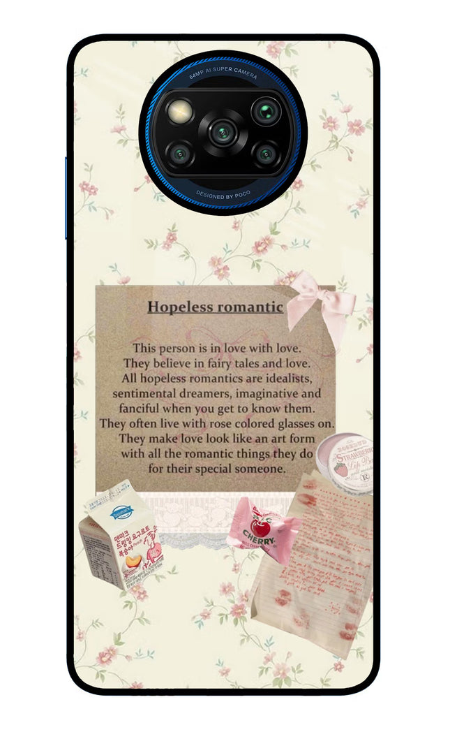 Hopeless Romantic Poco X3/X3 Pro Glass Case