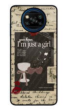 I am just a girl Poco X3/X3 Pro Glass Case