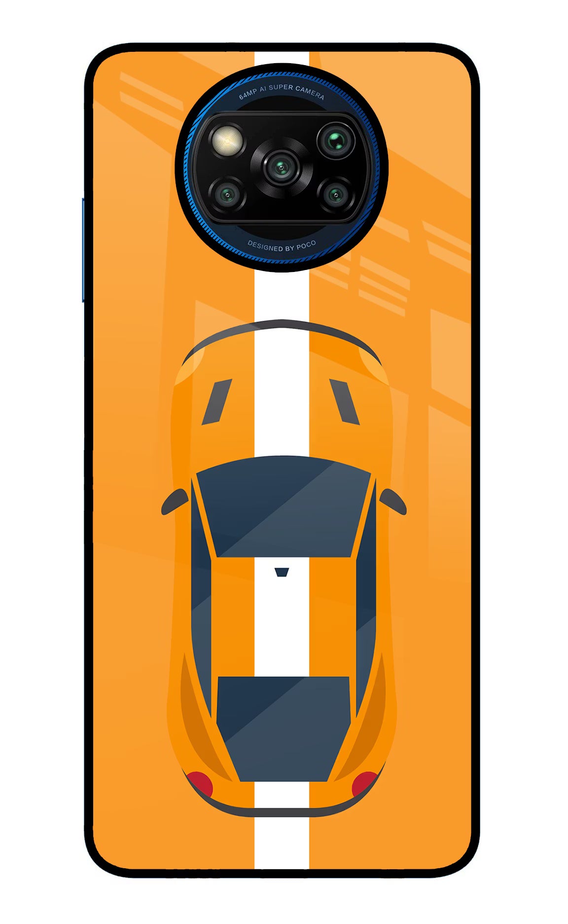 Highway Pursuit Poco X3/X3 Pro Glass Case Back Cover by Casekaro