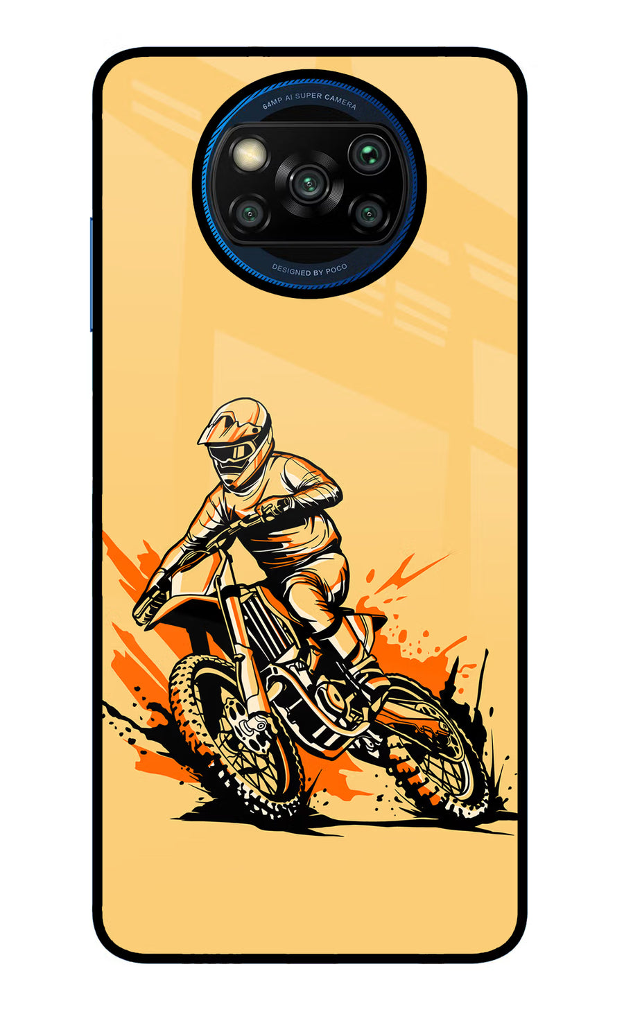 Off-Road Fury Poco X3/X3 Pro Back Cover, Glass case