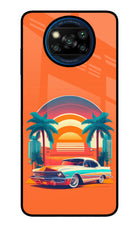Palm Drive 80s Poco X3/X3 Pro Glass Case