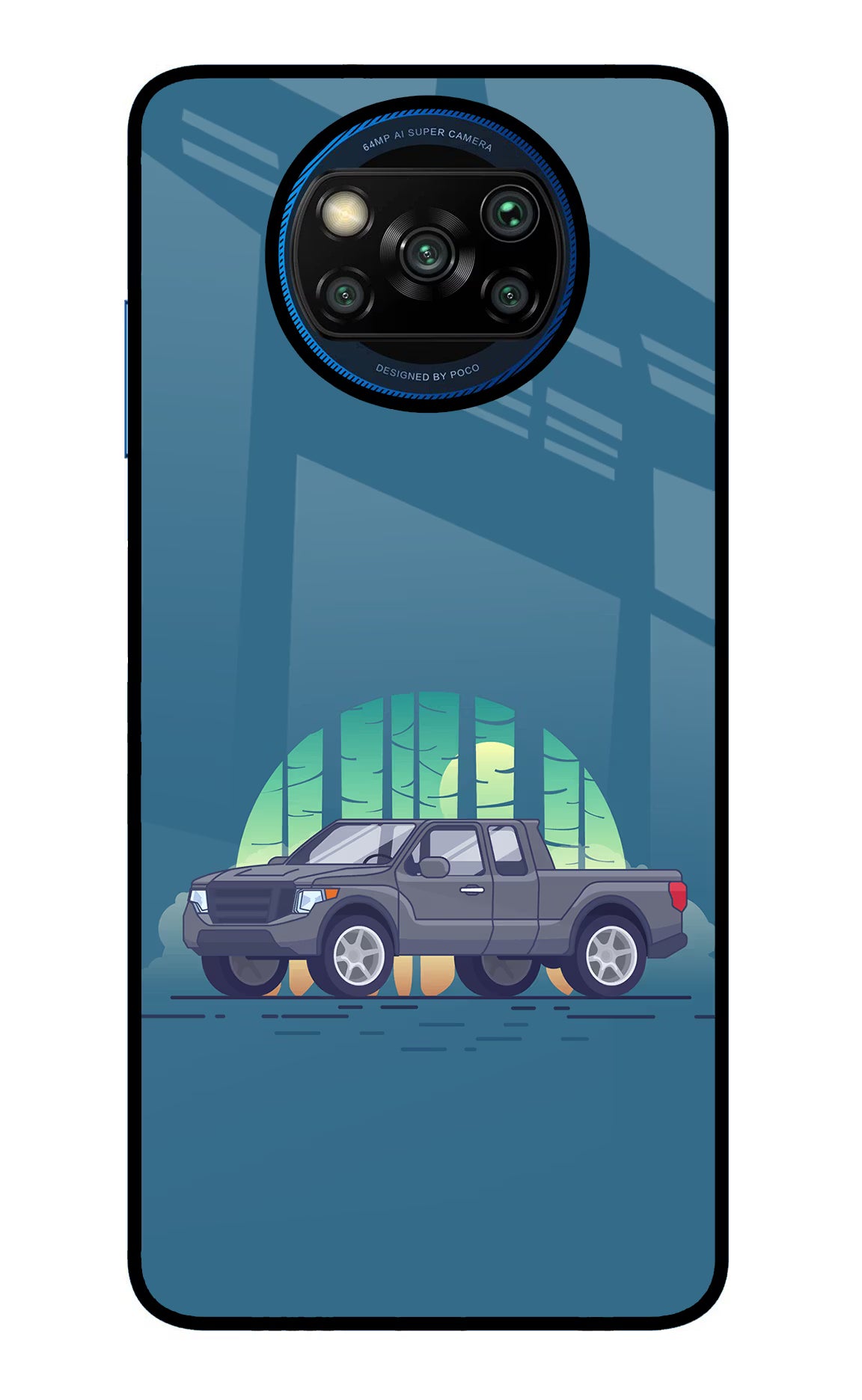 Retro Garage Vibe Poco X3/X3 Pro Glass Case