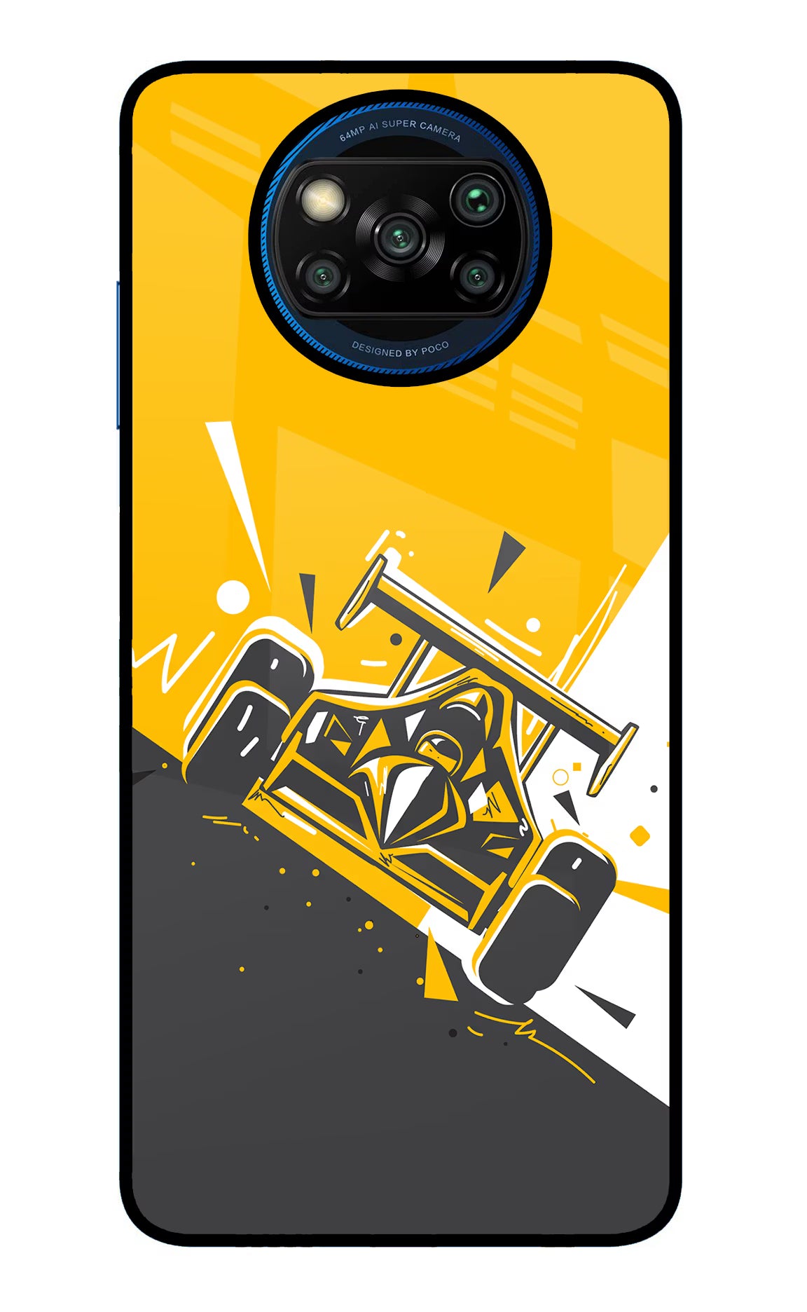 Track King Poco X3/X3 Pro Glass Case Back Cover by Casekaro