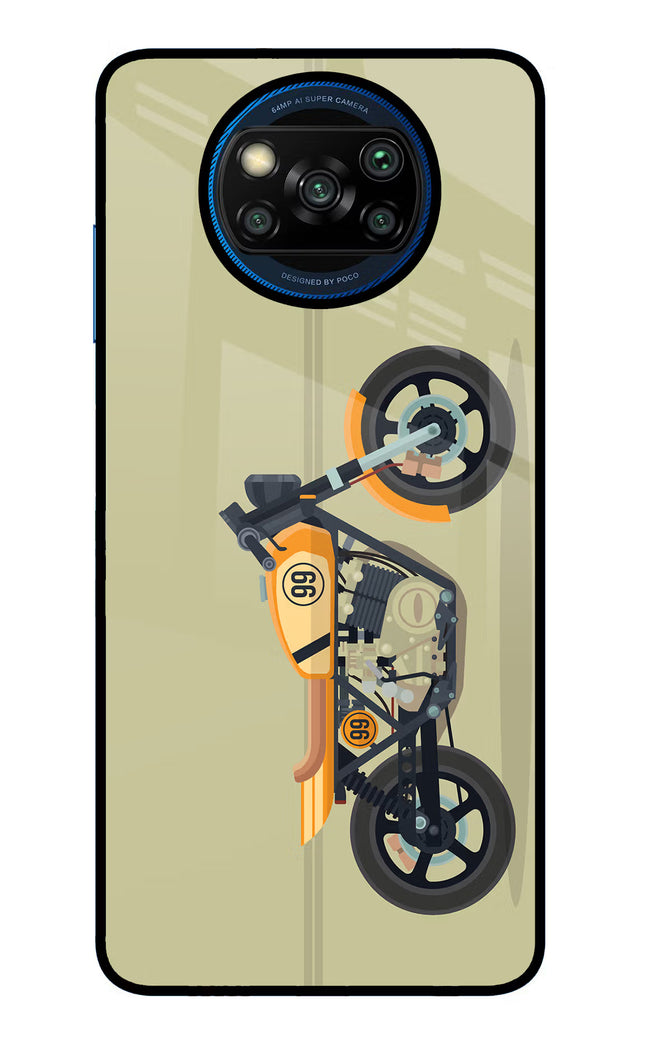 Vertical Speedster Poco X3/X3 Pro Glass Case