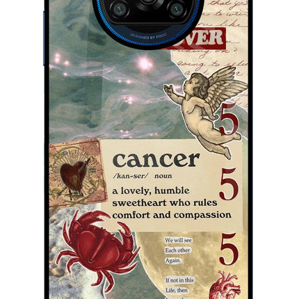 Cancer Zodiac Poco X3/X3 Pro Glass Case