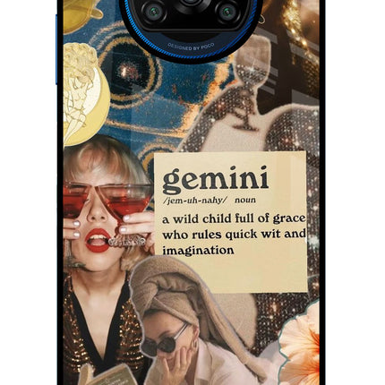 Gemini Zodiac Poco X3/X3 Pro Glass Case
