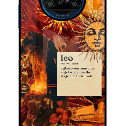Leo Zodiac Poco X3/X3 Pro Glass Case