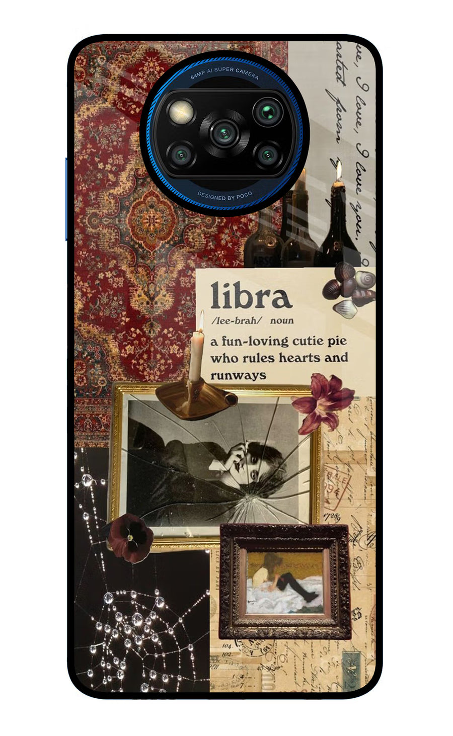 Libra Zodiac Poco X3/X3 Pro Back Cover, Glass case