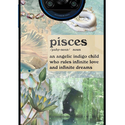 Pisces Zodiac Poco X3/X3 Pro Glass Case
