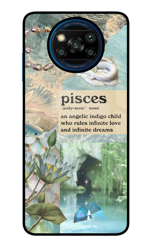 Pisces Zodiac Poco X3/X3 Pro Glass Case