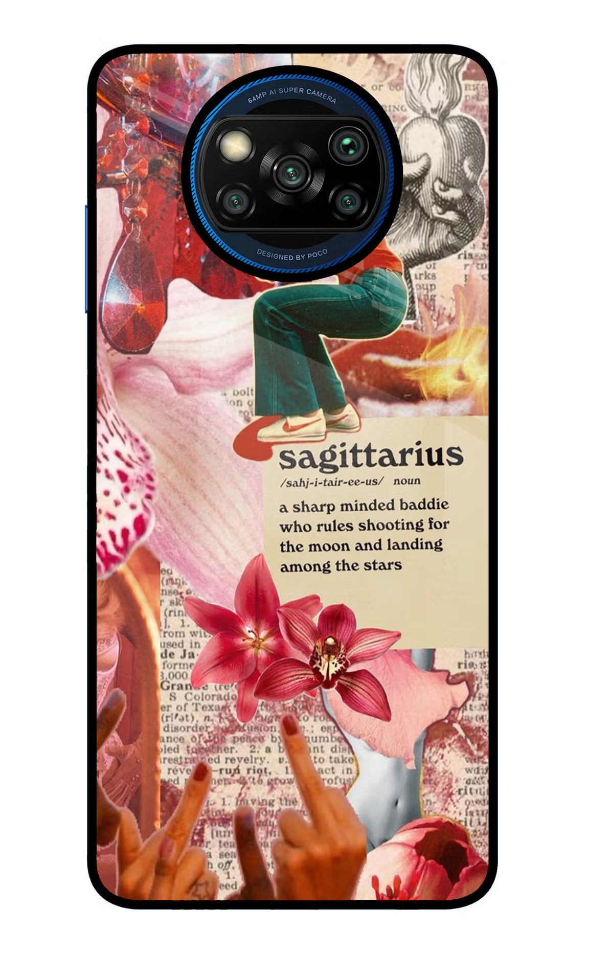 Sagittarius Zodiac Poco X3/X3 Pro Glass Case