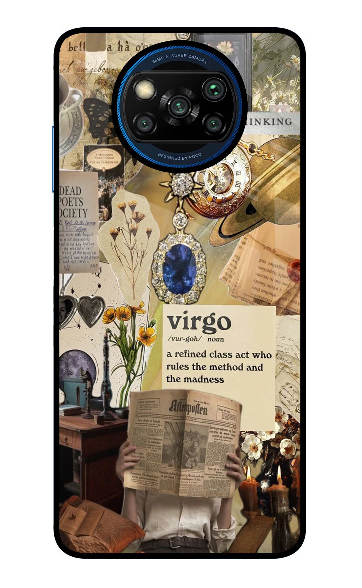 Virgo Zodiac Poco X3/X3 Pro Glass Case Back Cover by Casekaro