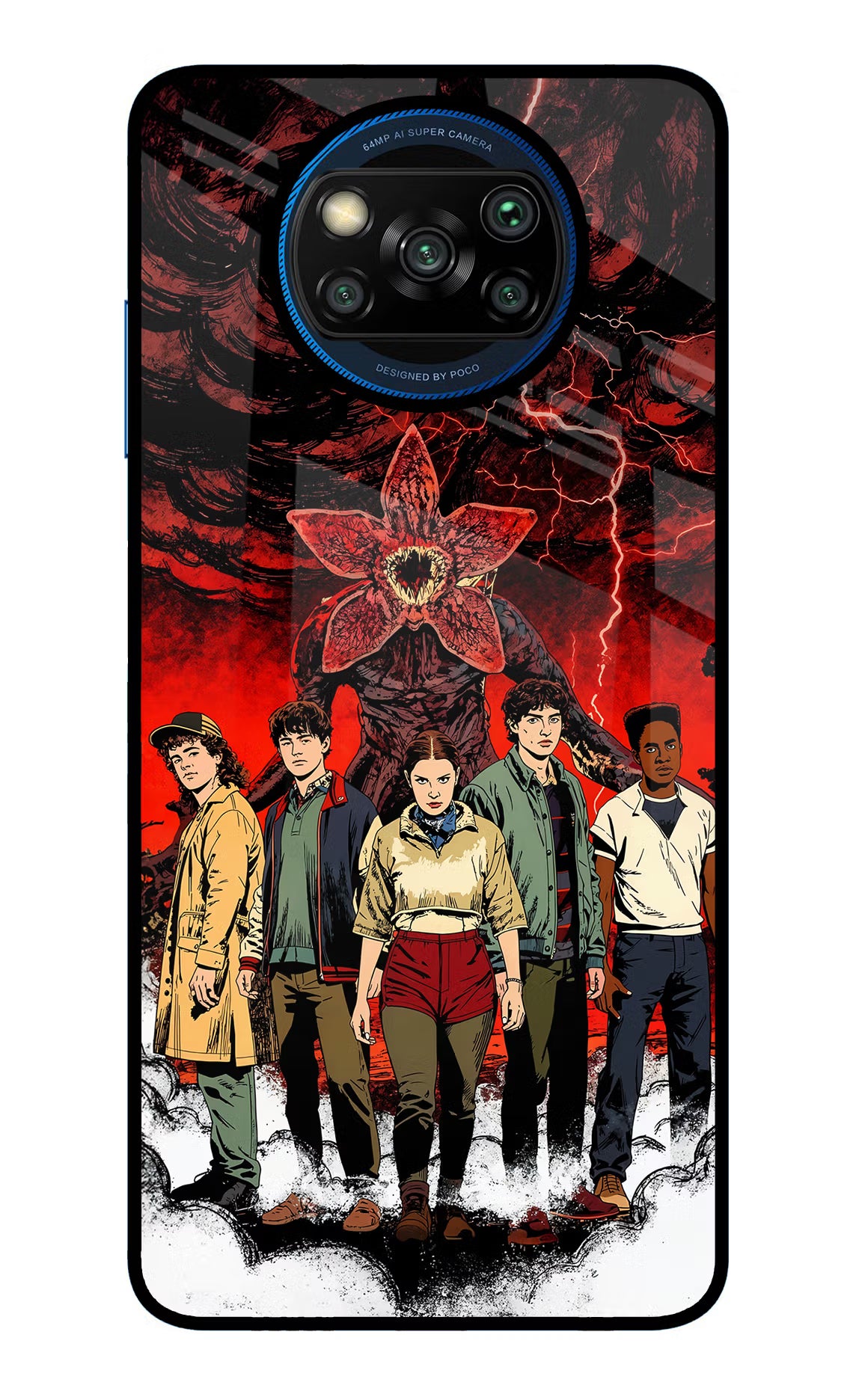 Ordinary Things Characters Poco X3/X3 Pro Glass Case Back Cover by Casekaro