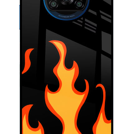 Fired Up – Black Poco X3/X3 Pro Glass Case