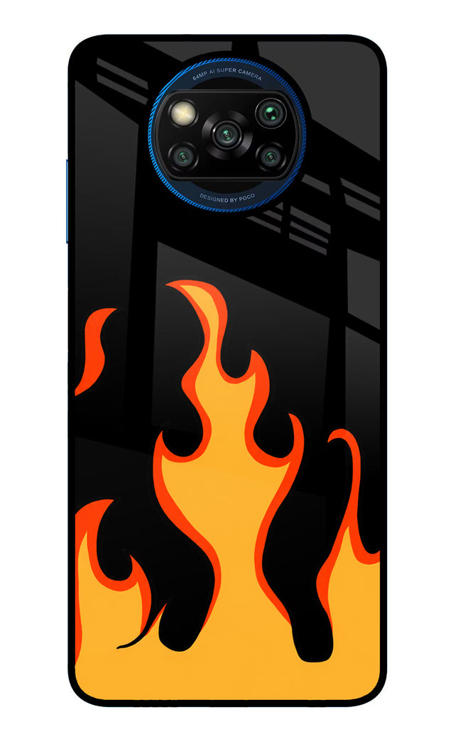 Fired Up – Black Poco X3/X3 Pro Glass Case