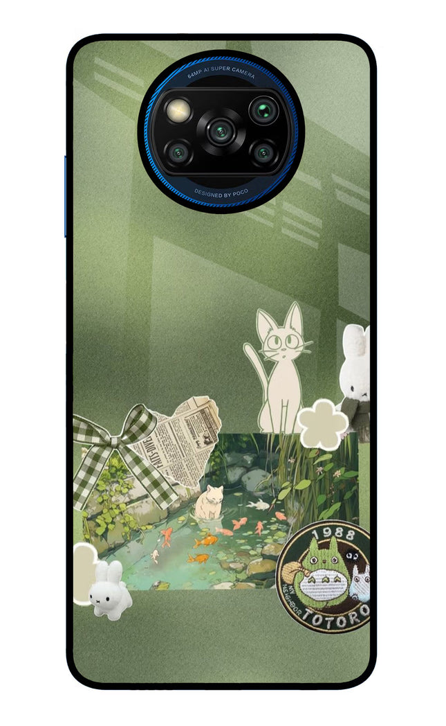 Aesthetic anime Poco X3/X3 Pro Glass Case
