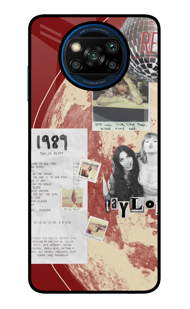 Taylor Swift Poco X3/X3 Pro Glass Case