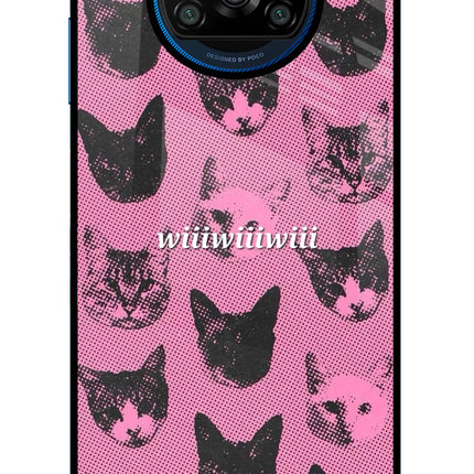 Pink Cats Poco X3/X3 Pro Glass Case