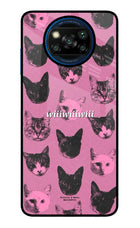 Pink Cats Poco X3/X3 Pro Glass Case