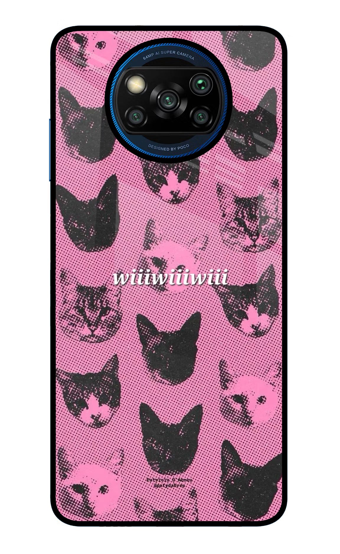 Pink Cats Poco X3/X3 Pro Glass Case Back Cover by Casekaro