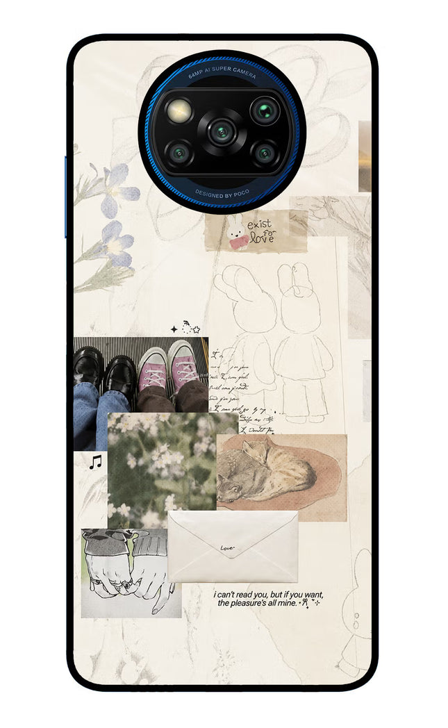 Soft Aesthetic Poco X3/X3 Pro Glass Case