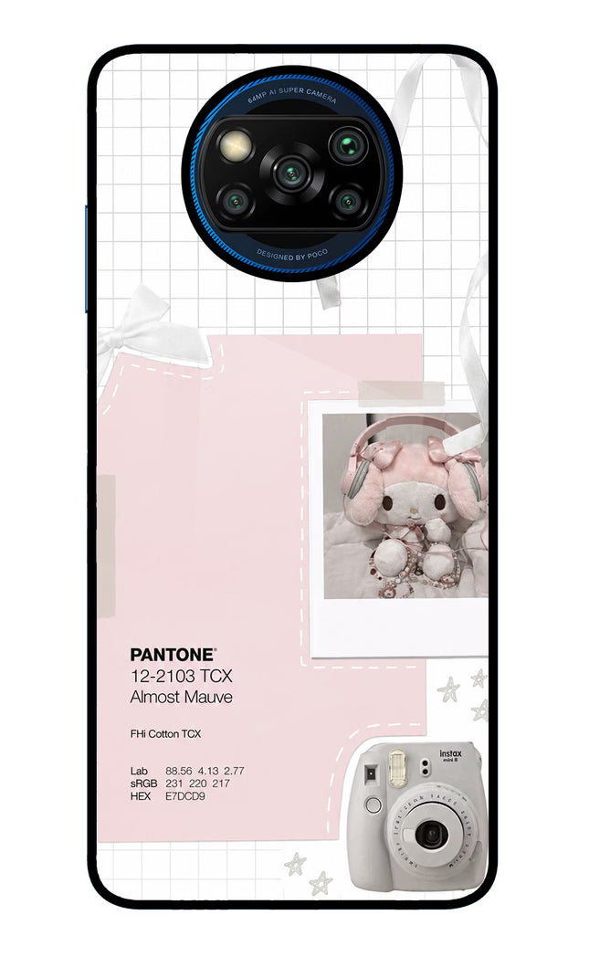 Pantone Asthetic Poco X3/X3 Pro Glass Case