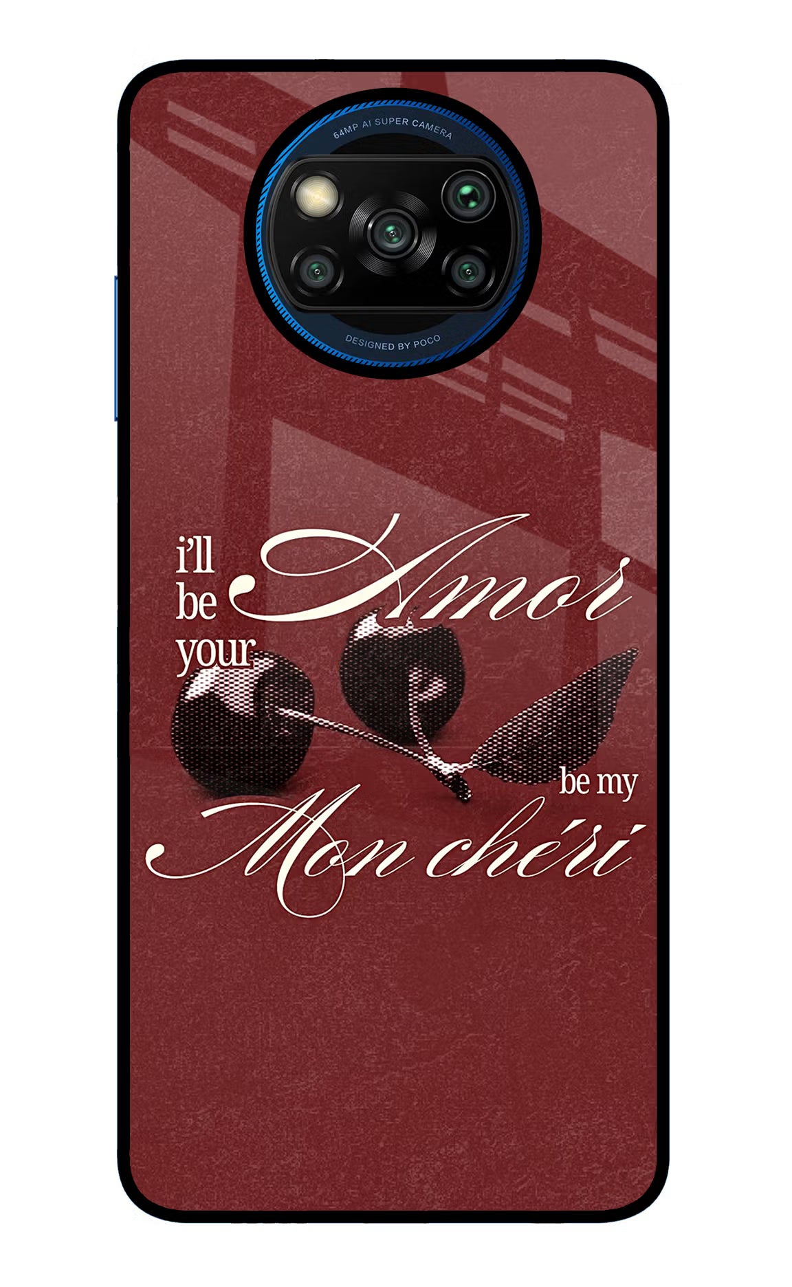 Velvet Cherry Poco X3/X3 Pro Glass Case